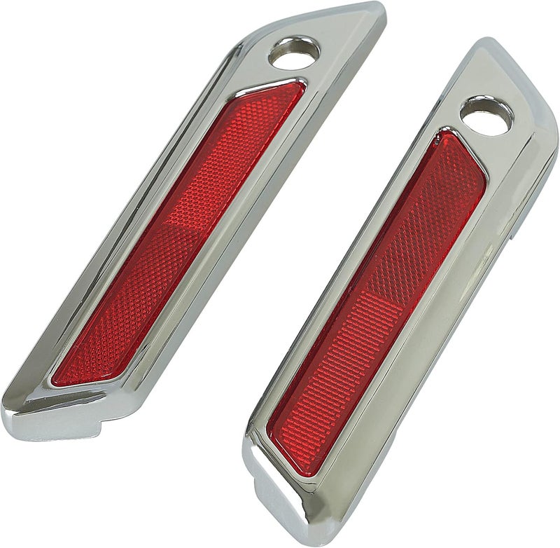 SWESGI Saddlebag Hinge Latch Covers with Hard Saddlebag Locks Fit for Harley 2014-2023 Touring Street Electra Road Glide King FLHX FLHR FLTRX FLTRX Ultra FLTRU FLHTCU FLHTKSE(Chrome+Red) - Image 3